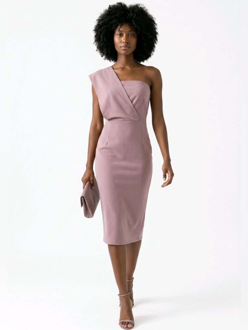 AX Paris Strapless Mauve Midi Dress